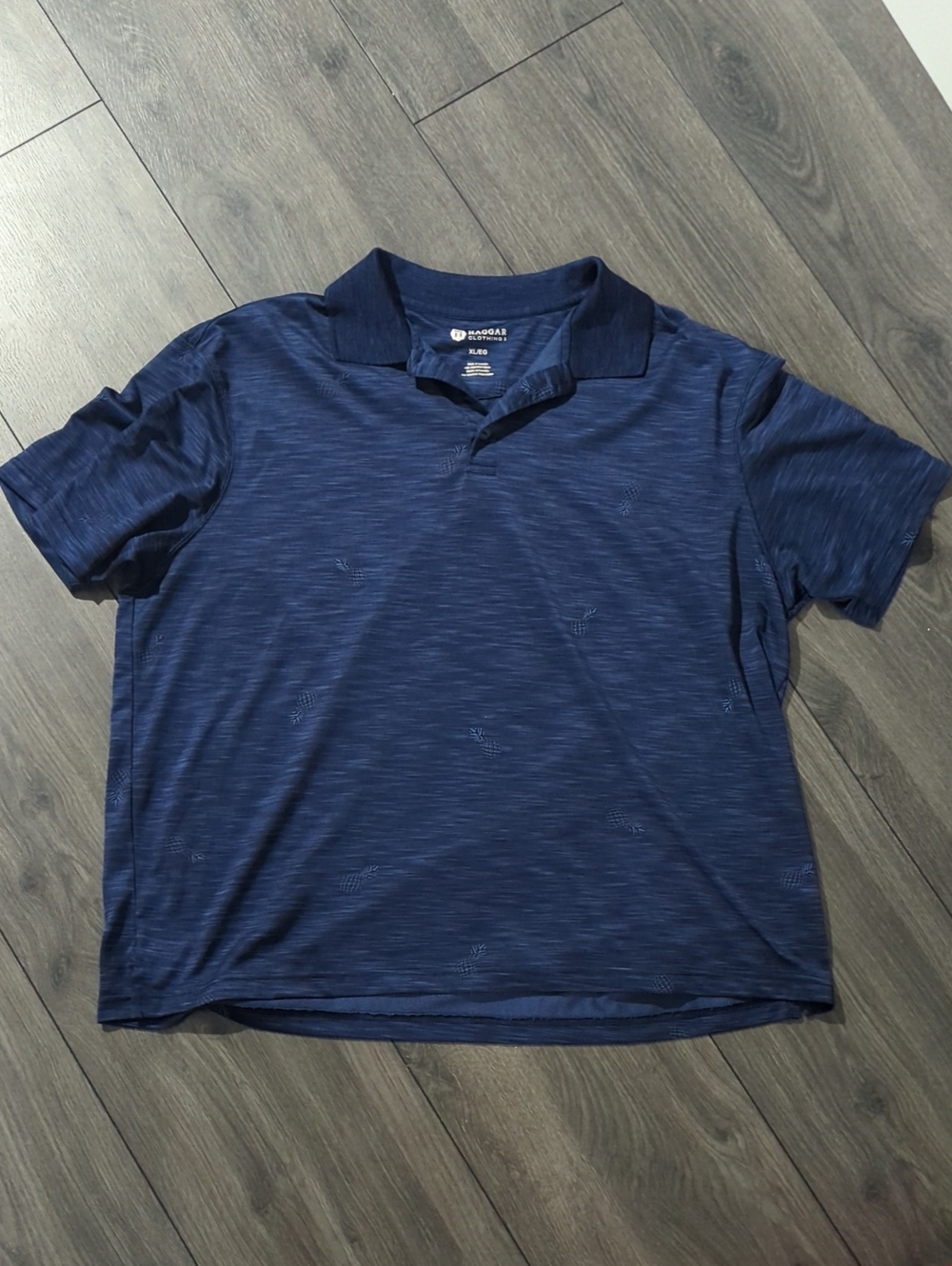 Haggar Men’s Navy Heather Short Sleeve Polo